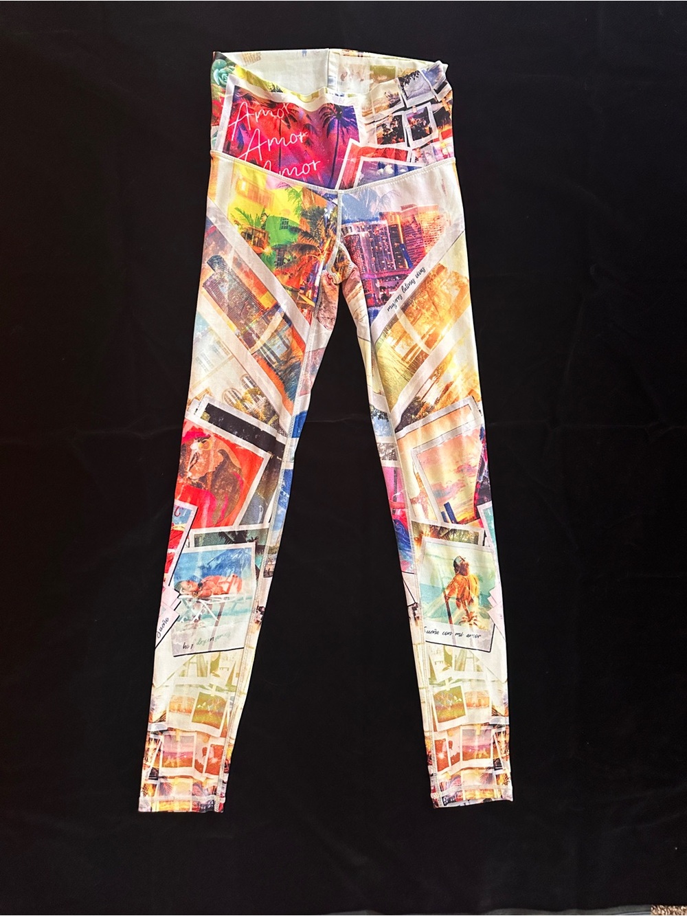 Niyama Sol Multicolor Photo-Print Jennifer Lopez Polaroid Leggings